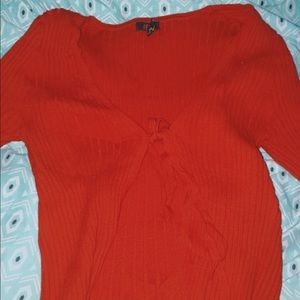 Delilas dolls kill red tie cardigan